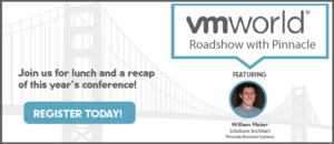 Pinnacle's VMworld Roadshow registration image