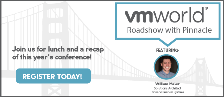 Pinnacle's VMworld Roadshow registration image